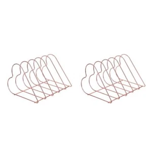 2 Pcs Schmiedeeisernes Bücherregal Zeitungsständer Aus Eisenkunst Büro - Bild 1 von 12