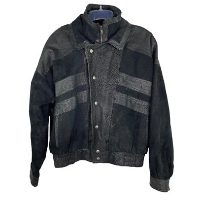 Pelle Studio черная замша кожи мотоцикла стиль Куртка Пальто Мужская Sz M  - Изображение 1 из 4