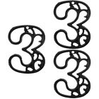3pcs Hollow Number Sign Metal Number Door Number Address Number