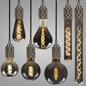 Electroplated Gray Vintage Retro Bulb Edison Lamp Vintage Decorative - Picture 1 of 17