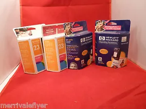Cartucce inchiostro HP 23 TRICOLORE 4 vintage NUOVE HP1823d DeskJet OfficeJet scadenza 2002 - Foto 1 di 3