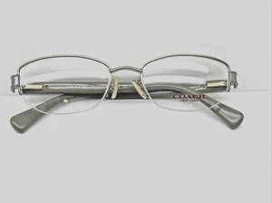 Authentic COACH HC 5059 Kacey 9198 Sand Sepia 50MM Half Rim Eyeglasses - Imagen 1 de 11