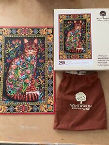 Wentworth Wooden Jigsaw 250 Pieces With Whimsys Tapestry Cat VGC Complete