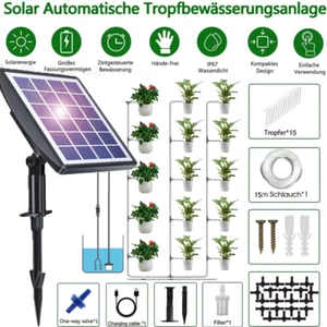 Solar Bewässerungssystem Automatisch Pflanzenbewässerung Doppelpumpe System DHL - Bild 1 von 14