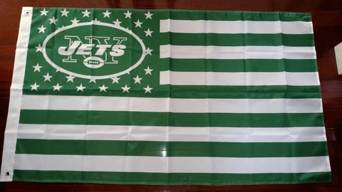 New York Jets 3x5 American Flag. US seller. Free shipping within the US Cover