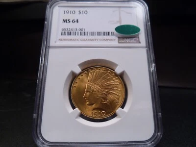 1910 MS64 $10 Indian Gold Eagle NGC/CAC Certified - Fantastic Coin - Image 1 of 4