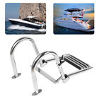 4 Step Pontoon Boat Ladder Foldable Premium Stainless Steel Marine Yacht