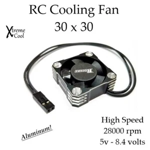 Ventilador de aluminio RCP Xtreme Cool 30 mm x 30 mm plateado y negro 28000 rpm JR a JST Adpt - Imagen 1 de 21