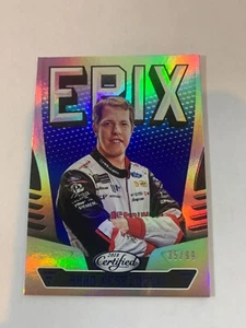 2018 Certificato Epix Racing #E8 Brad Keselowski Blu 05/99 - Foto 1 di 2