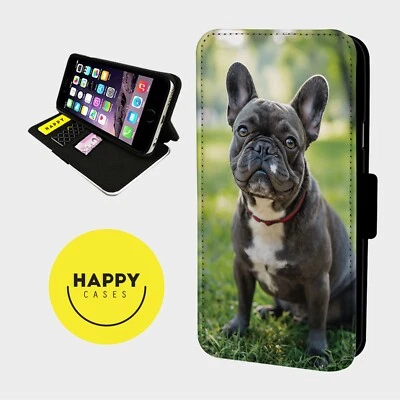 FRENCH BULLDOG PAWS  - Faux Leather Flip Phone Case Cover- iPhone/Samsung - Image 1 of 4