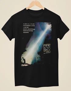 Camiseta negra unisex inspirada en póster de película Fire in the Sky - Imagen 1 de 1