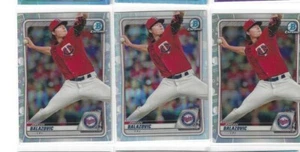 3 2020 BOWMAN CHROME DRAFT  REFRACTOR JORDAN BALAZOVIC TWINS  LOT  - Picture 1 of 1