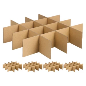 5 Pack Shipping Box Divider Cardboard Packaging Glassware Moving Box Divider - Picture 1 of 12