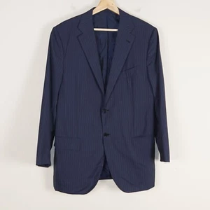 Chaqueta Blazer Kiton Pin Rayas Azul Blanco Super 180 Para Hombre Talla US 36-38 - Imagen 1 de 19