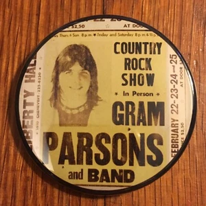 Póster de concierto volante de 2,25" con pin de botón Gram Parsons Flying Burrito Brothers - Imagen 1 de 3