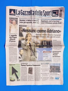 GAZZETTA DELLO SPORT 9 AGOSTO 2004 ADRIANO-INTER-MANCINI-GIOVANNI PAOLO II - Foto 1 di 1