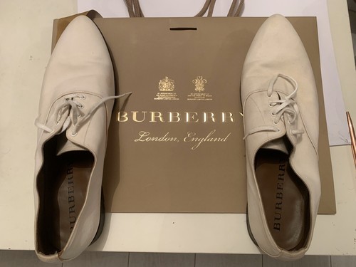 Scarpe da uomo Burberry Prorsum taglia 45 11 colore avorio made in Italy borsa polvere regalo