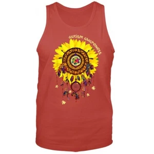 Camiseta sin mangas gráfica Autism Awareness Sunflower Dream Catcher - Imagen 1 de 8