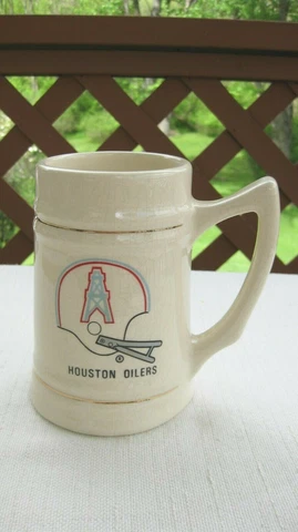 Vintage Houston Oilers~NFL Football Team~Helmet Logo~ Ceramic Souvenir  Mug Cover