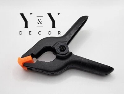 4" inch Heavy Duty Plastic Spring Clamps Tips DIY Small Tool Clip 2" Jaw Opening - Image 1 of 4