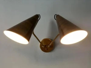 Clemente Double Sconce Antique Brass Wall Lamp Handcrafted Double Sconce - Picture 1 of 10