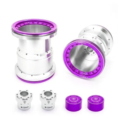 Treal Aluminum Clod SMT10 LMT 2.6" Beadlock Wheel Set of 4 - Sliver/Purple - Image 1 of 2
