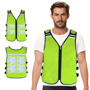 Cooling Vest for Men&Women, Reflective Ice Vest with 32 PCS Ice Packs, Cool J... - Picture 1 of 8