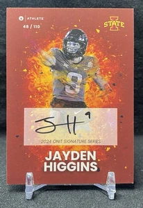 2024 ONIT Athlete Autograph Jayden Higgins #S-21 /110 *** COLOR MATCH *** - Picture 1 of 2