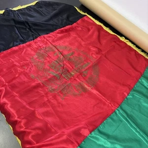 Vintage Republic Of Afghanistan flag with tassel Handmade 41”x29” #3 - Picture 1 of 23