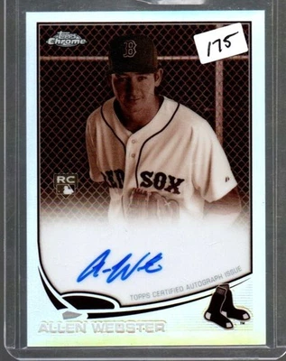 2013 Topps Chrome Rookie Auto Sepia Refractors #112 Allen Webster/75 - Image 1 of 2