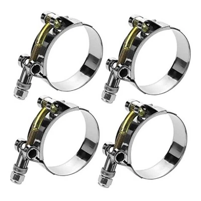 4 Pack 1.25" T-Bolt Hose Clamps, 304 1.25" hose clamp 36mm-44mm (1.4"-1.73") - Image 1 of 4