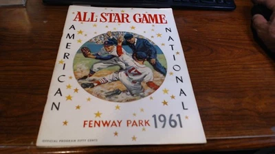1961 Baseball All Star Game Program-Clemente Brooks Mantle Cepeda Mays Mathews - Image 1 of 4