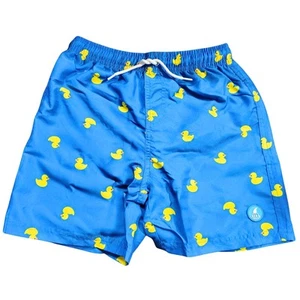 Heat Swimwear Boys Printed Tie Front Swim Trunk Board Shorts, Ducks - Picture 1 of 6