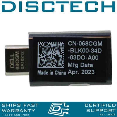 USB-C To USB-A Adapter Genuine Dell 68CGM / SA1021z - Brand New - Image 1 of 4