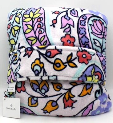 Vera Bradley Fleece Travel Blanket Maddalena Paisley Soft 60" x 45" - Image 1 of 4