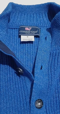 NEW Retail $198 Vineyard Vines Mens Medium 100% Merino Wool Oysterman Sweater - Image 1 of 4