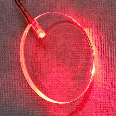 10 Ft Red LED Xmas String Lights Clear Acrylic Discs White Wiring Open Box RARE - Image 1 of 4