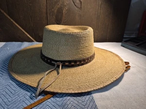 7 1/4 ~ Sahuayo Strohhut naturfarben Made in Mexico - Bild 1 von 8