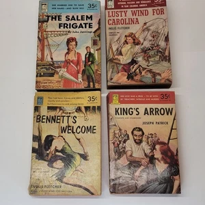 Lot of 4 1950s Vintage Paperback Books Colonial Sailing Action Adventure Pirates - Imagen 1 de 18