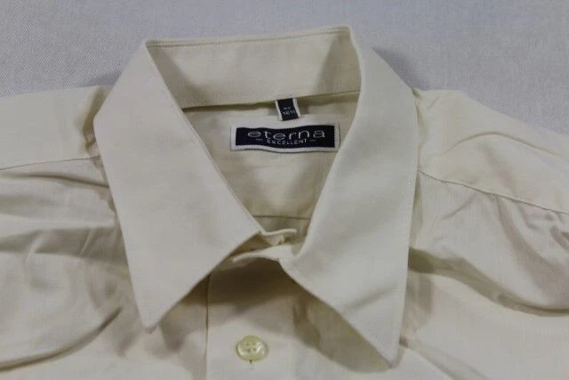 Eterna Eccellente Camicia Maniche Lunghe 42 Crema Tinta Unita Molto Bene #E7694 - Immagine 1 di 1