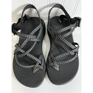 Chaco Womens Classic Hiking sandal. ZX/2 Strappy Black/White. Sz 8. Lightly Worn - Picture 1 of 7