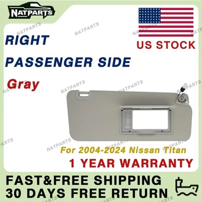 Parasol lateral derecho pasajero con luz para Nissan Titan 2004-2024 96400-EZ70B Foto 1 de 4