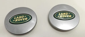 2x LAND ROVER OEM WHEEL CENTER CAP SILVER FINISH GOLD LTR RRJ500030XXX 2 7/16" - Picture 1 of 10