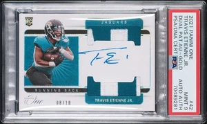 2021 Panini One - Rookie Dual Patch Autograph Travis Etienne #42 Platinum /10 - Picture 1 of 4