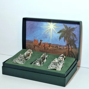 Marquis Waterford Crystal 3Pc Nativity Collection "The Holy Family" Christmas - Picture 1 of 11