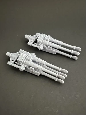 -UNPAINTED-  2 Star Wars Legacy Millennium Falcon TURRETS- 3.75” TVC Figures - Image 1 of 4