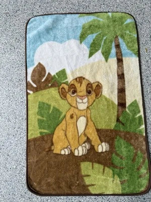 Vintage Disney Baby Lion King Simba Luxury Plush Baby Toddler Blanket Throw - Image 1 of 4