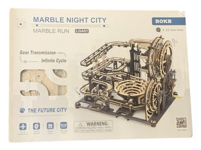 ROKR Marble Run MARBLE NIGHT CITY LGA01 Mechanical Gear Puzzle 3D Model Kit -NEW - Image 1 of 4