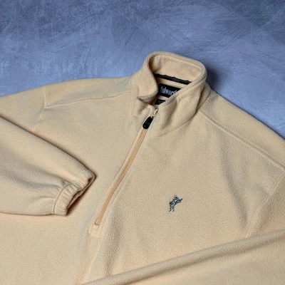Ashworth Quarter Zip Fleece Pullover Yellow Golf Sweatshirt Men Size L - Image 1 of 4