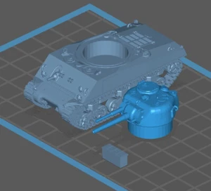 28 mm/1:56a Resina Segunda Guerra Mundial American M4A2 Sherman 'Zippo' - Imagen 1 de 2